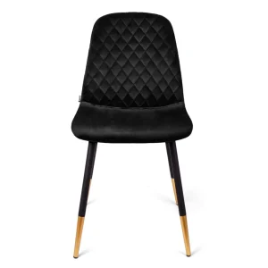 Krzeslo Noir Welurowe Czarne 44X52X85Cm