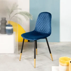 Krzeslo Noir Welurowe Granatowe 44X52X85Cm