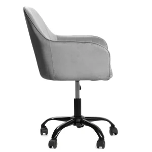 Krzeslo Obrotowe Szare Welurowe Teill 55X54,5X80-90Cm