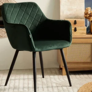 Krzeslo Shelton Welurowe Zielone 56X60X84Cm