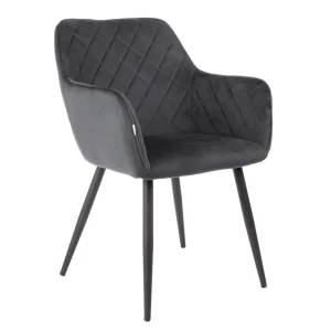 Krzeslo Shelton Welurowe Szare 56X60X84Cm