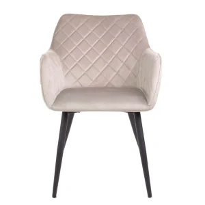 Krzeslo Shelton Welurowe Bezowe 56X60X84Cm