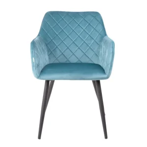 Krzeslo Shelton Welurowe Turkusowe 56X60X84Cm