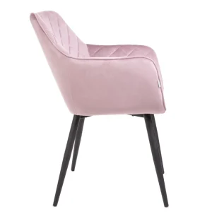 Krzeslo Shelton Welurowe Rozowe 56X60X84Cm