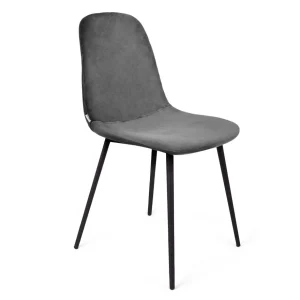 Krzeslo Slank Welurowe Szare 44X52X85Cm