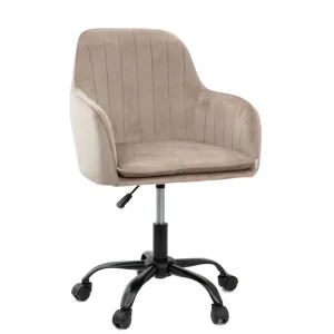 Krzeslo Teill Welurowe Obrotowe Bezowe 55X55X90Cm