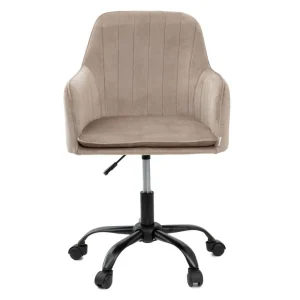 Krzeslo Teill Welurowe Obrotowe Bezowe 55X55X90Cm