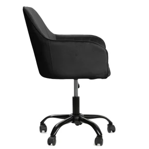 Krzeslo Teill Welurowe Obrotowe Czarne 55,5X54,5X80-90Cm