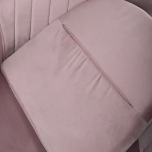 Krzeslo Teill Welurowe Obrotowe Rozowe 55,5X54,5X80-90Cm