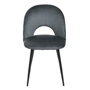 Krzeslo Tercio Welurowe Szare 47X55X77Cm