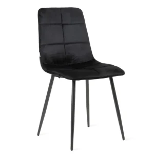 Krzeslo Triss Welurowe Czarne 44X57X88 Cm