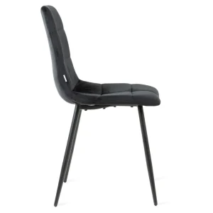 Krzeslo Triss Welurowe Czarne 44X57X88 Cm