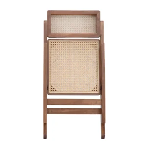 Krzeslo Verdura Drewniane Z Naturalnym Rattanem 46X52X80 Cm