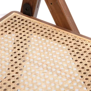 Krzeslo Verdura Drewniane Z Naturalnym Rattanem 46X52X80 Cm