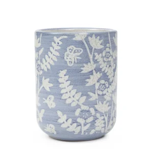 Kubek Lazienkowy Mirabel Niebieski We Wzory 7.5X7.5X9.5 Cm