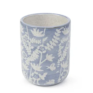Kubek Lazienkowy Mirabel Niebieski We Wzory 7.5X7.5X9.5 Cm