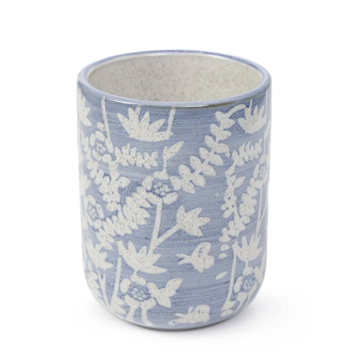 kubek_lazienkowy_mirabel__2.webp Kubek Lazienkowy Mirabel Niebieski We Wzory 7.5X7.5X9.5 Cm