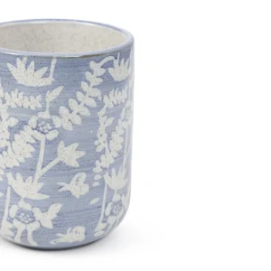 Kubek Lazienkowy Mirabel Niebieski We Wzory 7.5X7.5X9.5 Cm