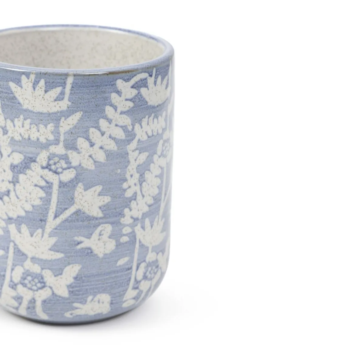 kubek_lazienkowy_mirabel__3.webp Kubek Lazienkowy Mirabel Niebieski We Wzory 7.5X7.5X9.5 Cm