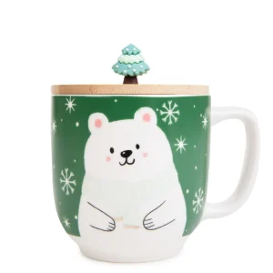 Kubek Moldy Z Misiem I Ozdobna Pokrywka 0,3 L