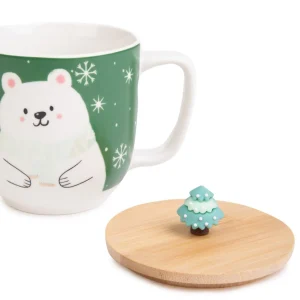 Kubek Moldy Z Misiem I Ozdobna Pokrywka 0,3 L