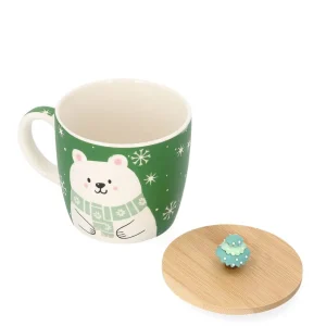 Kubek Moldy Z Misiem I Ozdobna Pokrywka 0,3 L