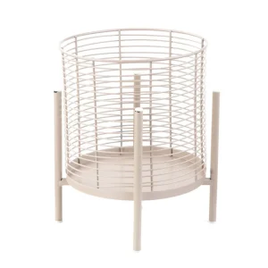 Kwietnik Floero Metalowy Bezowy 22X30 Cm