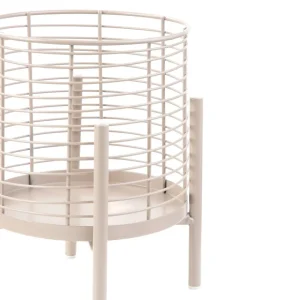 Kwietnik Floero Metalowy Bezowy 18X25 Cm