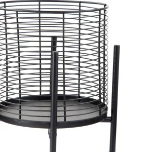 Kwietnik Floero Metalowy Czarny 22X30 Cm