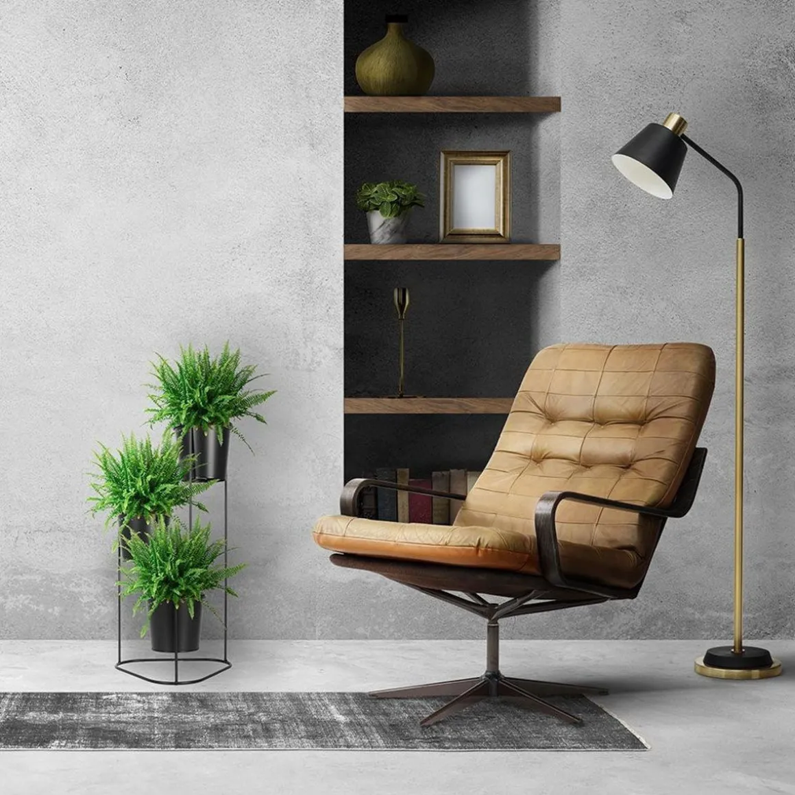 kwietnik_loft_poziomowy_x_5.webp Kwietnik Loft 3-Poziomowy 21,5X22,5X45,5 Cm