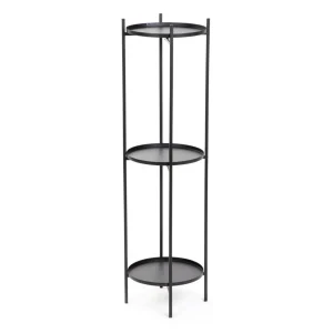 Kwietnik Roh Trzypoziomowy Czarny 25X94 Cm