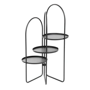 Kwietnik Roh Trzypoziomowy Czarny 25X44,5/74 Cm