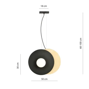 Lampa Sufitowa Soho 2-Punktowa Opal 50X60(100) Cm