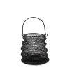 Lampion Armadilo Skladany Czarny 21X16 Cm