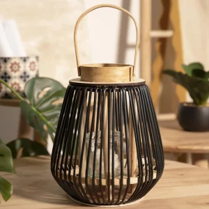 Lampion Garnitto Z Czarnymi Elementami 10,5X26 Cm