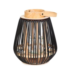Lampion Garnitto Z Czarnymi Elementami 10,5X26 Cm