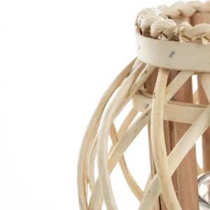 Lampion Lagge Pleciony Naturalny Niski 22 Cm