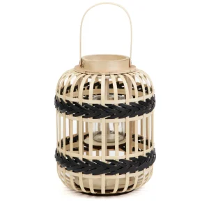 Lampion Radiant Pleciony Z Czarnymi Elementami 30 Cm