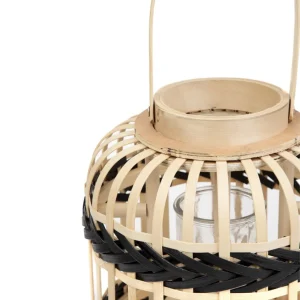 Lampion Radiant Pleciony Z Czarnymi Elementami 30 Cm