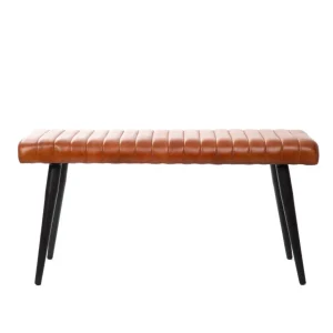 Lawka Brizo W Obiciu Ze Skory Bawolej Brazowe 90X37X45 Cm