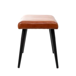 Lawka Brizo W Obiciu Ze Skory Bawolej Brazowe 90X37X45 Cm