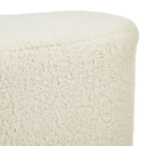 Lawka Elsa Bezowa W Tkaninie Teddy 120X40X44 Cm