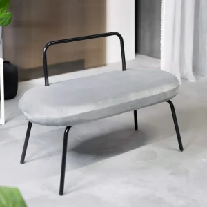 Lawka Ina W Tkaninie Jasnoszara 95X45X61 Cm