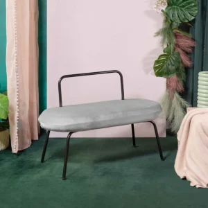 Lawka Ina W Tkaninie Jasnoszara 95X45X61 Cm