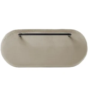 Lawka Ina Welurowa Bezowa 95X45X61 Cm