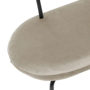 Lawka Ina Welurowa Bezowa 95X45X61 Cm