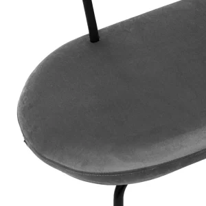 Lawka Ina Welurowa Szara 95X45X61 Cm