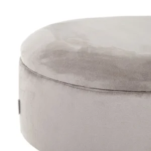 Lawka Layla Welurowa Bezowa Ze Schowkiem 91,5X41X46.5 Cm