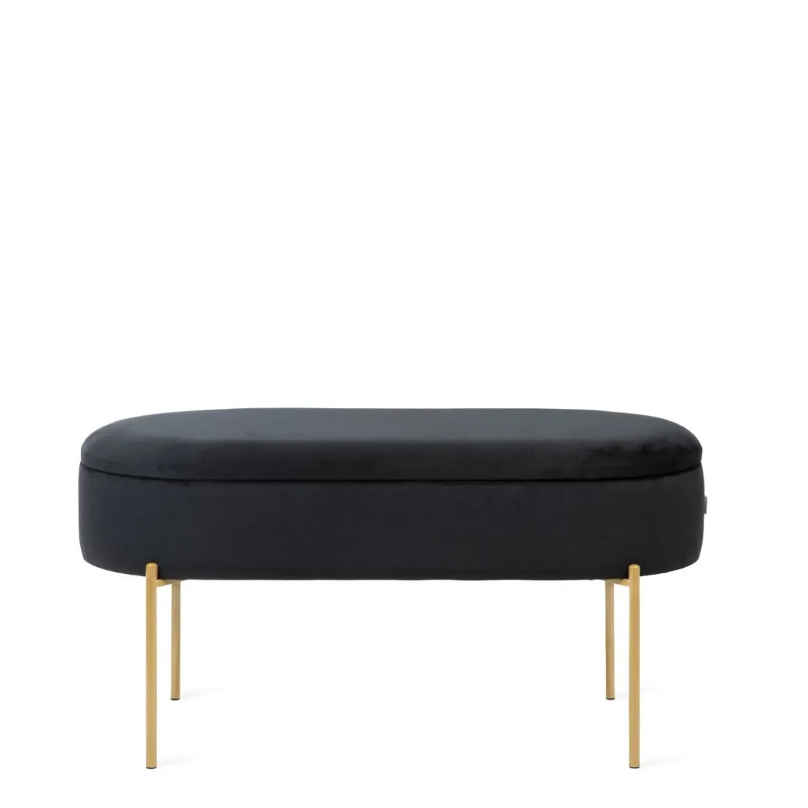 lawka_layla_welurowa_czar_2.webp Lawka Layla Welurowa Czarna Ze Schowkiem 91,5X41X46.5 Cm