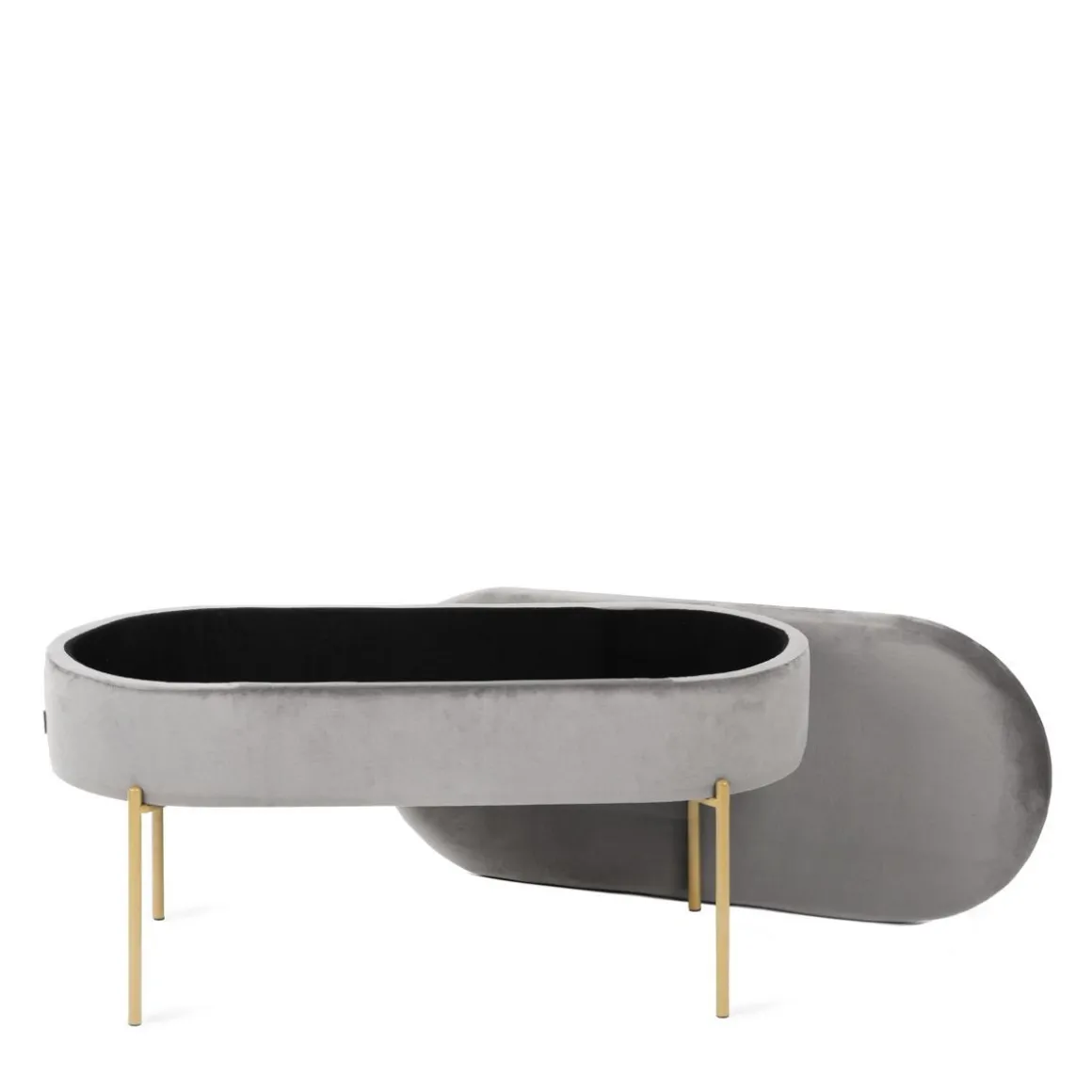 lawka_layla_welurowa_szar_3.webp Lawka Layla Welurowa Szara Ze Schowkiem 91,5X41X46.5 Cm